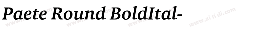 Paete Round BoldItal字体转换